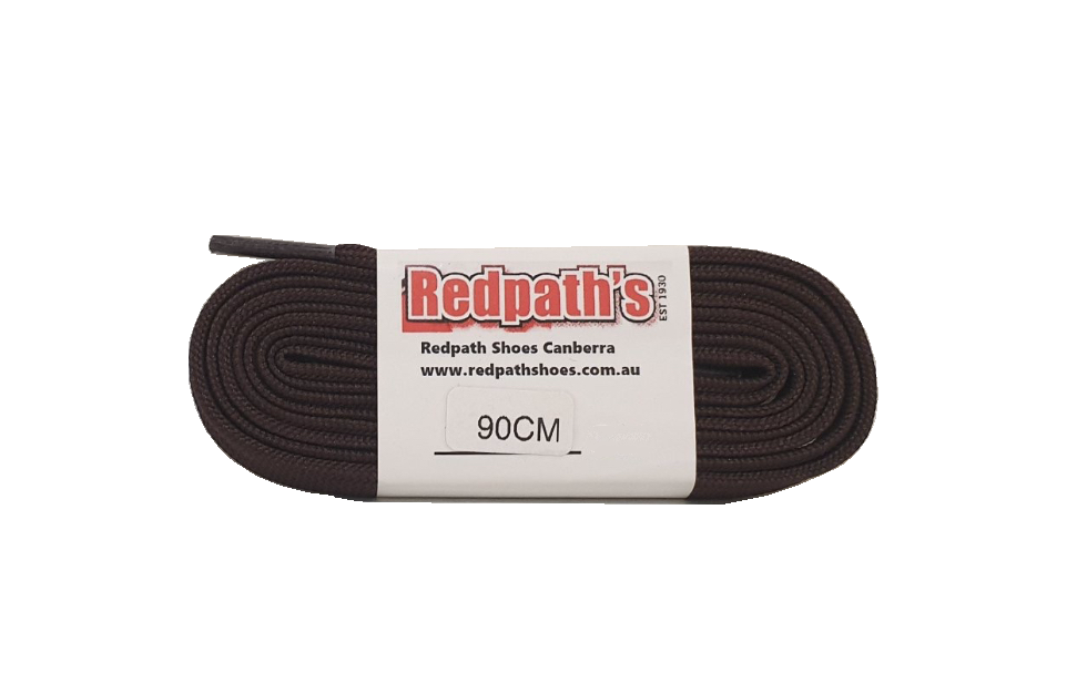Redpath’s Dark Brown 35 Inch 90cm (4-6 Eyelet) Flat Polyester Shoe Laces