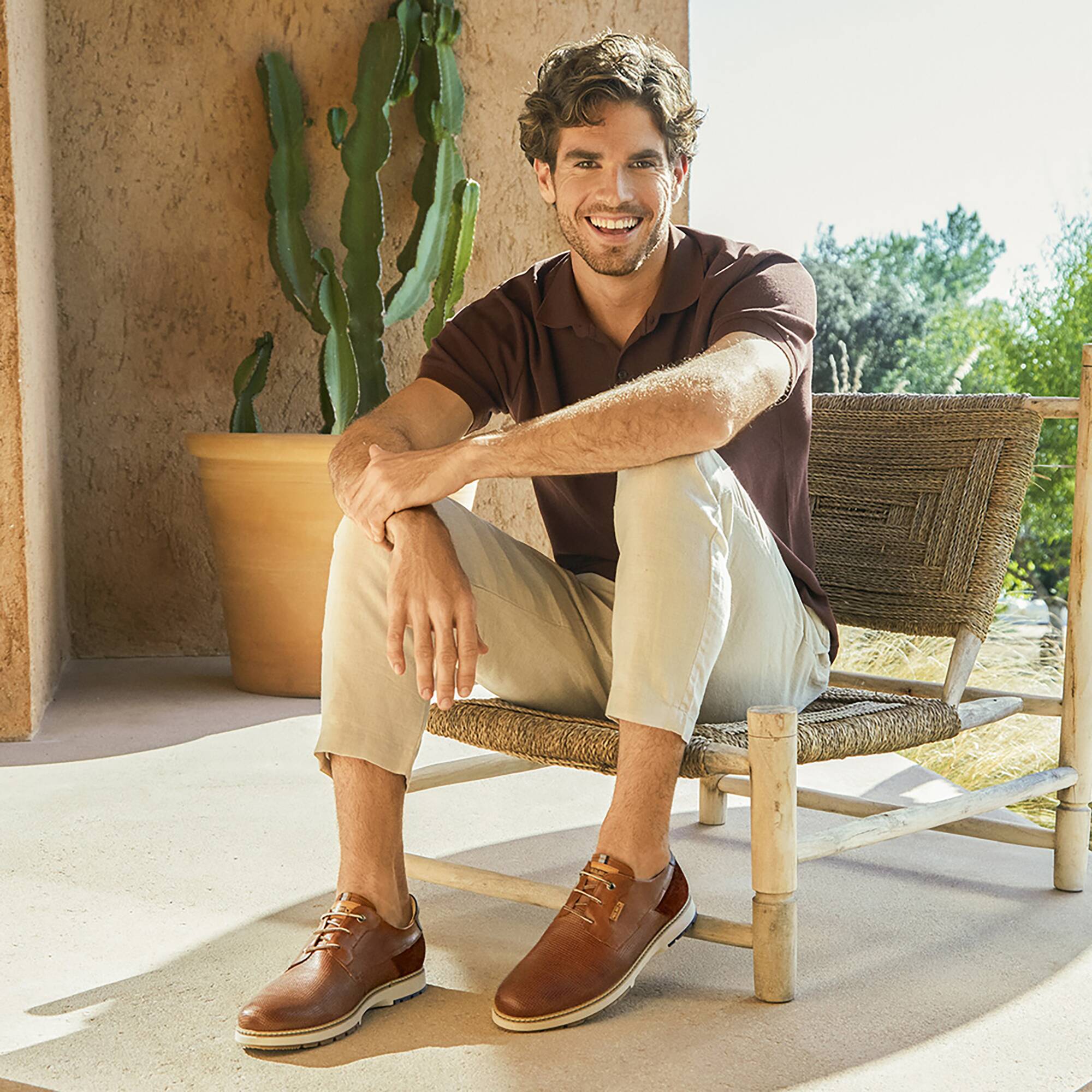 Pikolinos Olvera M8A-4222C1 Cuero Light Tan 3 Eyelet Shoe