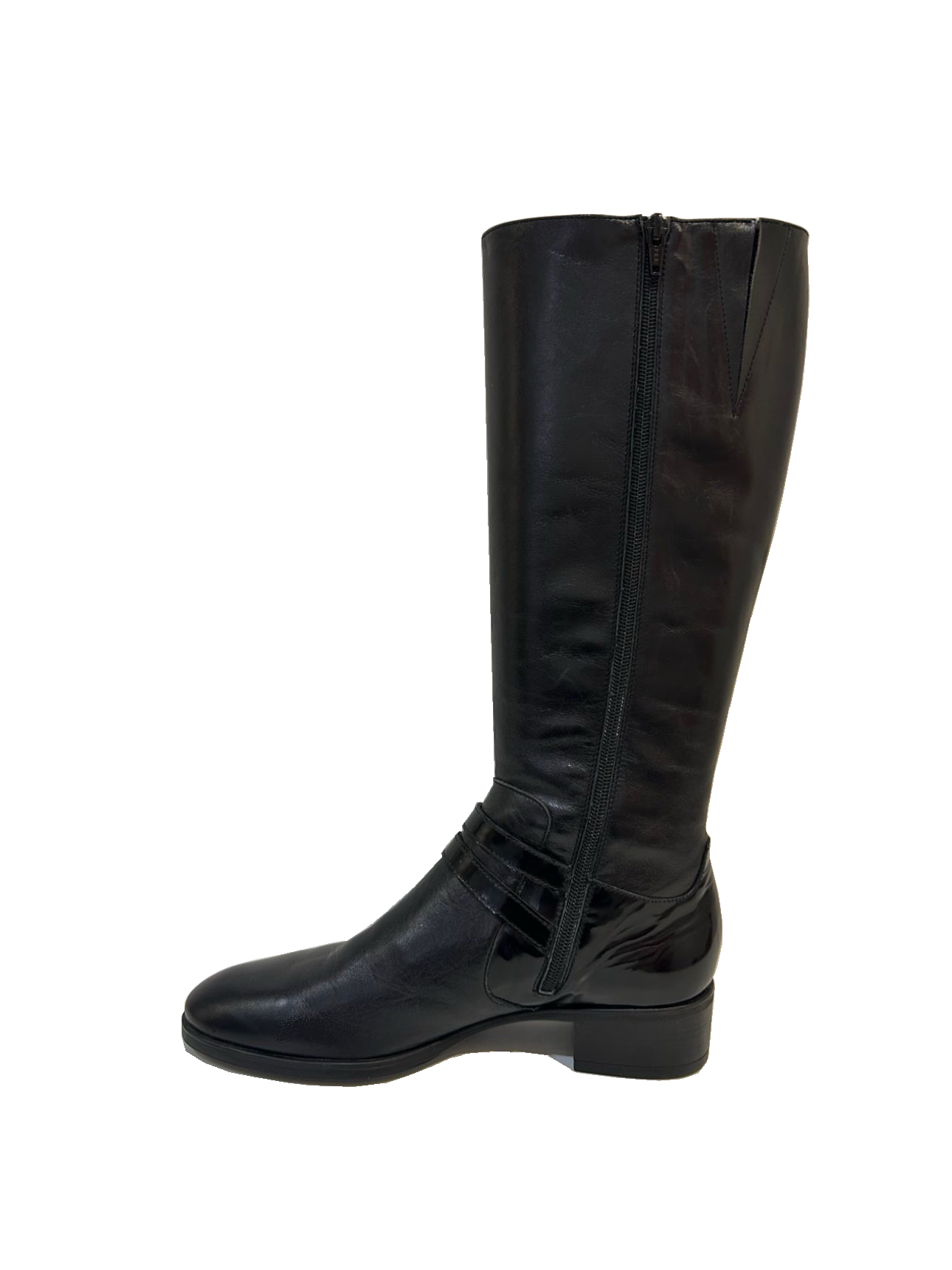 Wonders E-4337 Nero Black Knee High Zip Boot Made In Spain