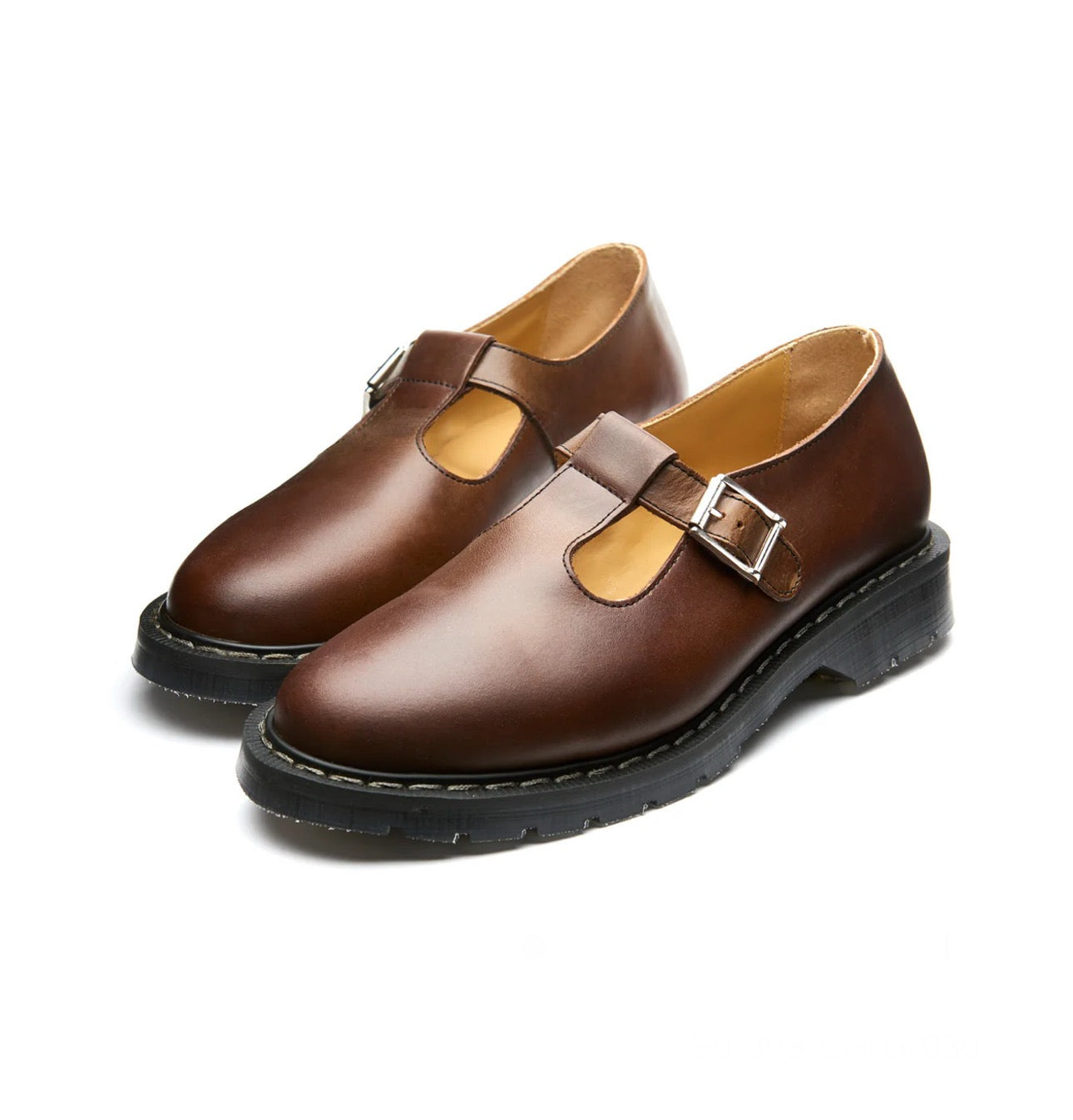 Solovair Gaucho Crazy Horse Brown Mary Jane Shoe Made In England