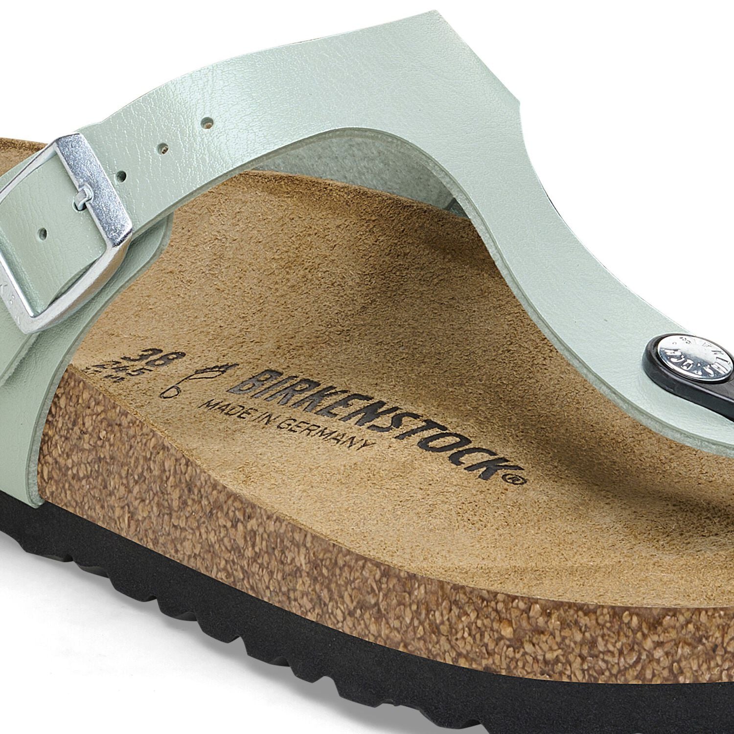 Birkenstock Gizeh Graceful Surf Green Birko-Flor Made In Germany