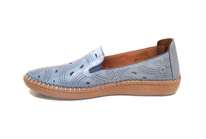 Sala Europe Libby Anar Sky Blue Slip On Shoe Made In Turkey