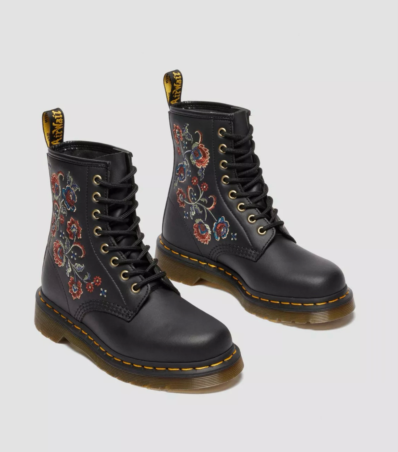 Dr. Martens 1460 Vonda TF Black Genix Nappa Floral 8 Eyelet Boot