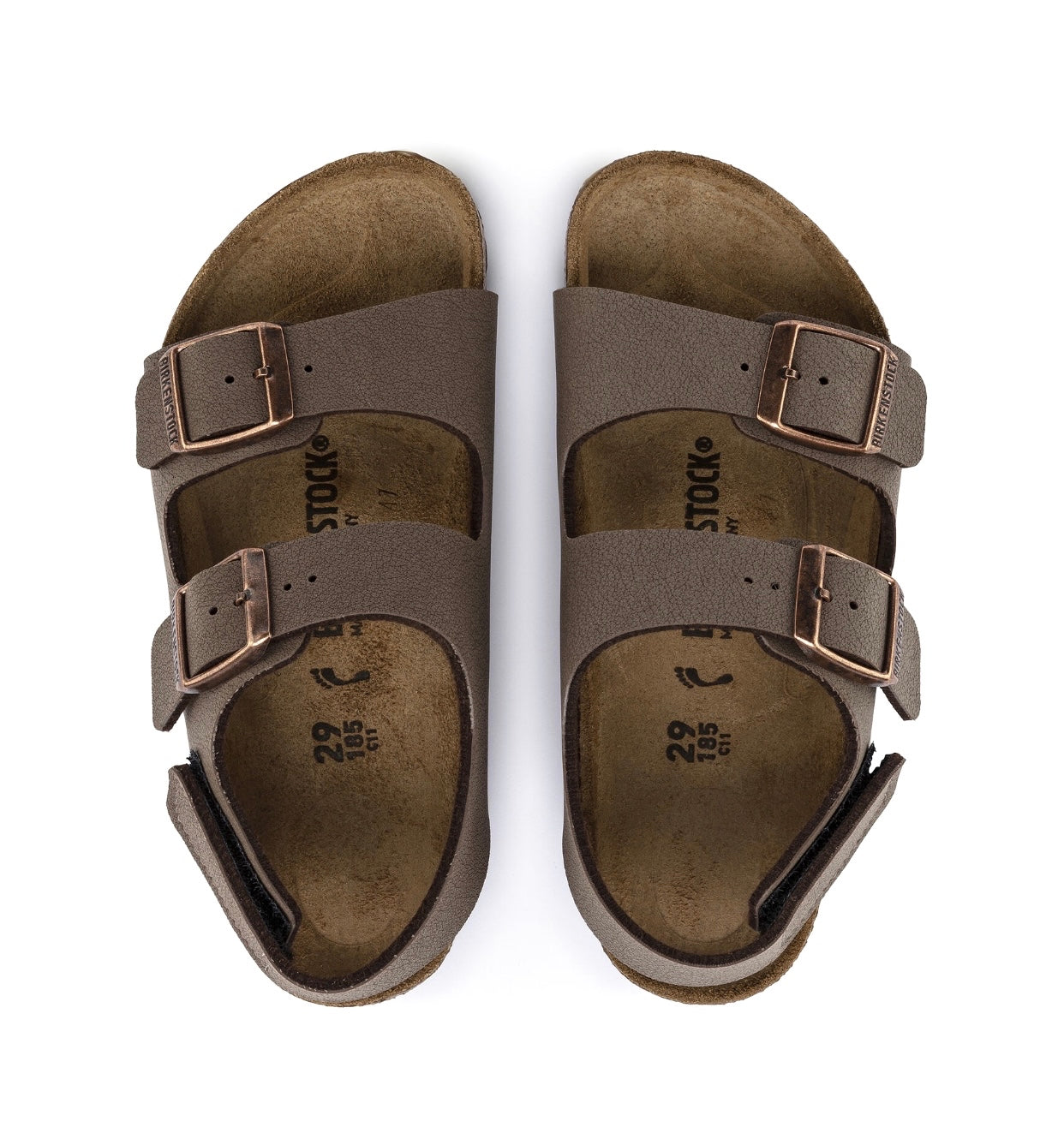 Birkenstock Milano HL Kids Mocha Brown Birko-Flor Nubuck Made In Germany