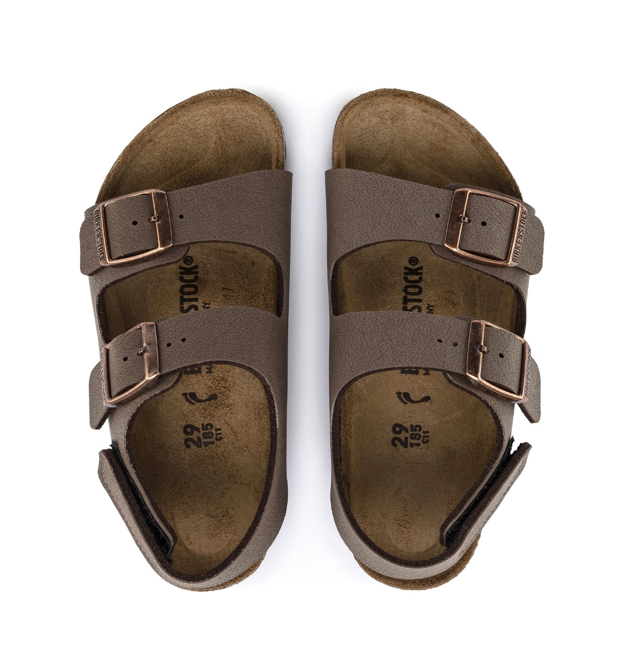 Birkenstock Milano HL Kids Mocha Brown Birko-Flor Nubuck Made In Germany