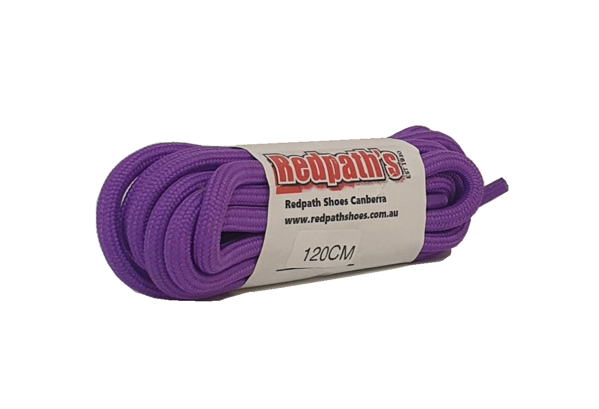 Redpath’s Purple 47 Inch 120cm (6-8 Eyelet) Round Polyester Shoe Laces