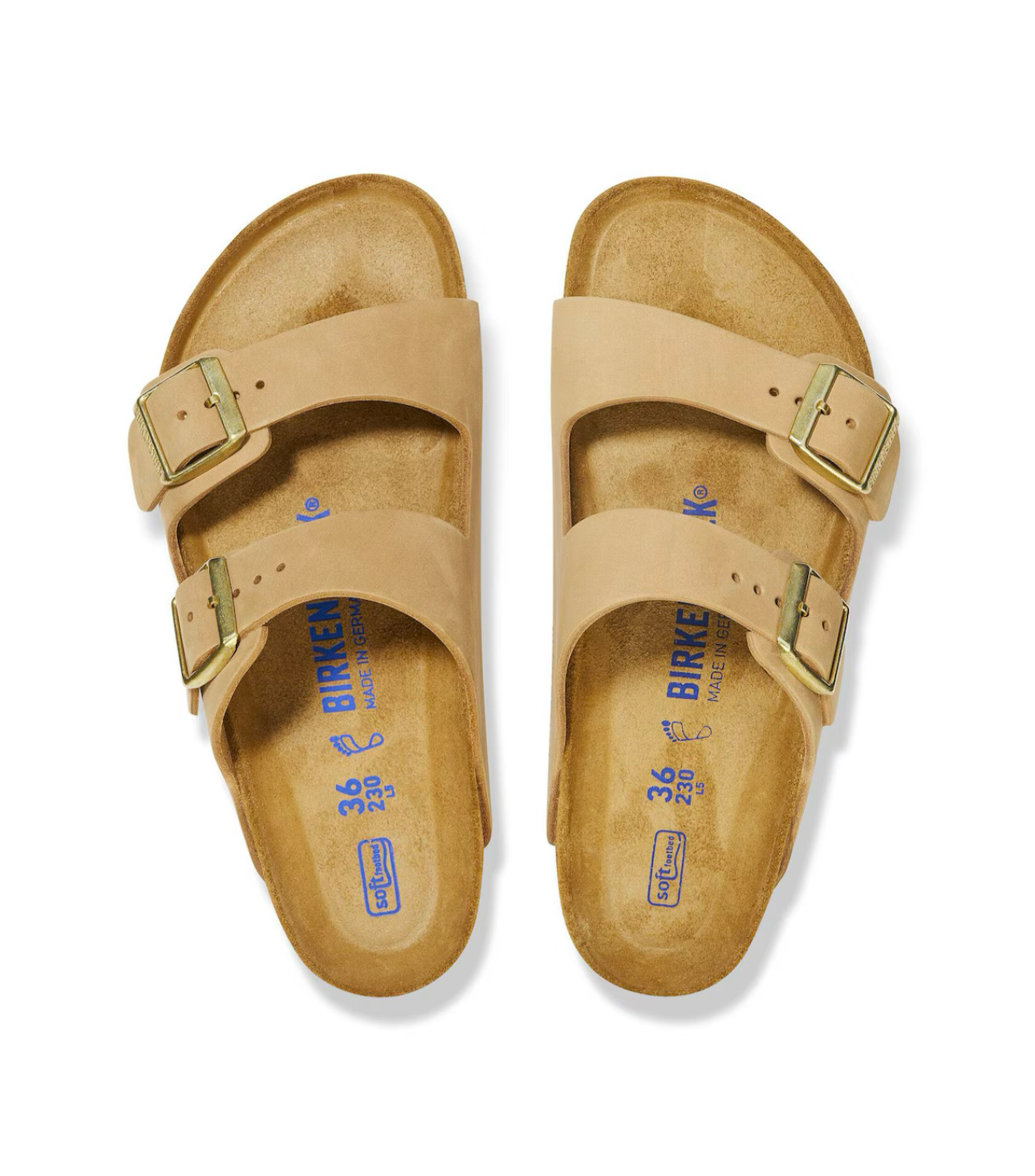 Birkenstock Arizona Sandcastle Taupe Nubuck Leather Soft Footbed Made In Germany