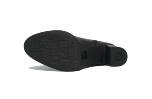 Wonders M-5130 Black Bora Negro Leather Zip Ankle Boot Made In Spain