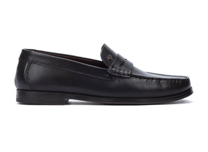 Martinelli Forthill 1623-2760E Black Leather Loafers Slip On Shoes Made In Spain