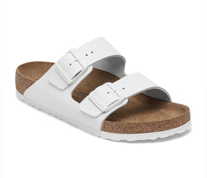 Birkenstock Arizona White Smooth Leather Made In Germany