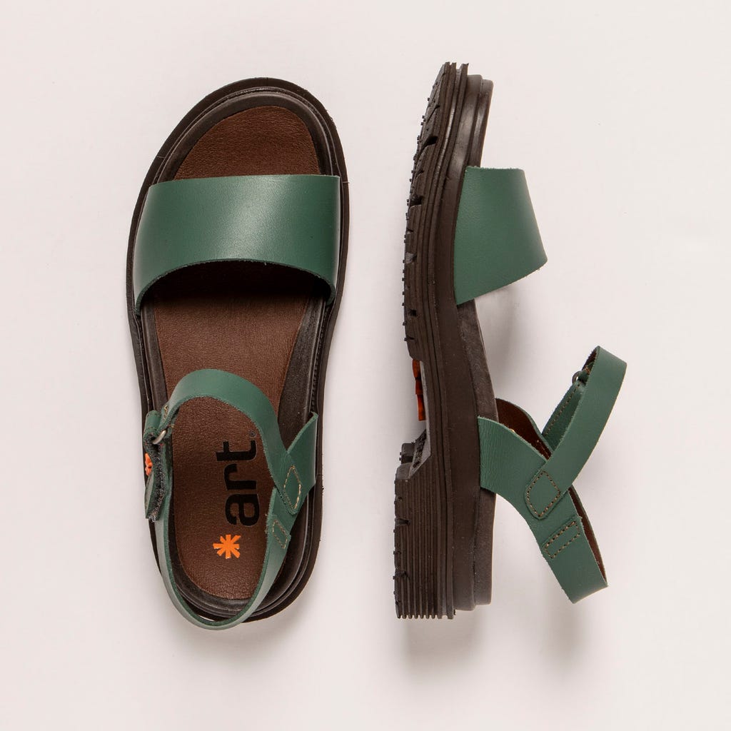 Art 1548 Birmingham Nappa Foliage Dark Green Sandal Made In Spain