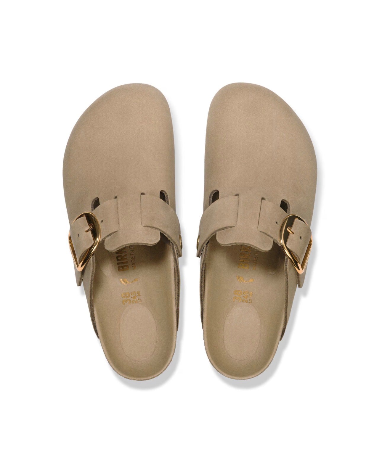 Birkenstock Boston Big Buckle Tabacco Brown Oiled Clog Made In Germany