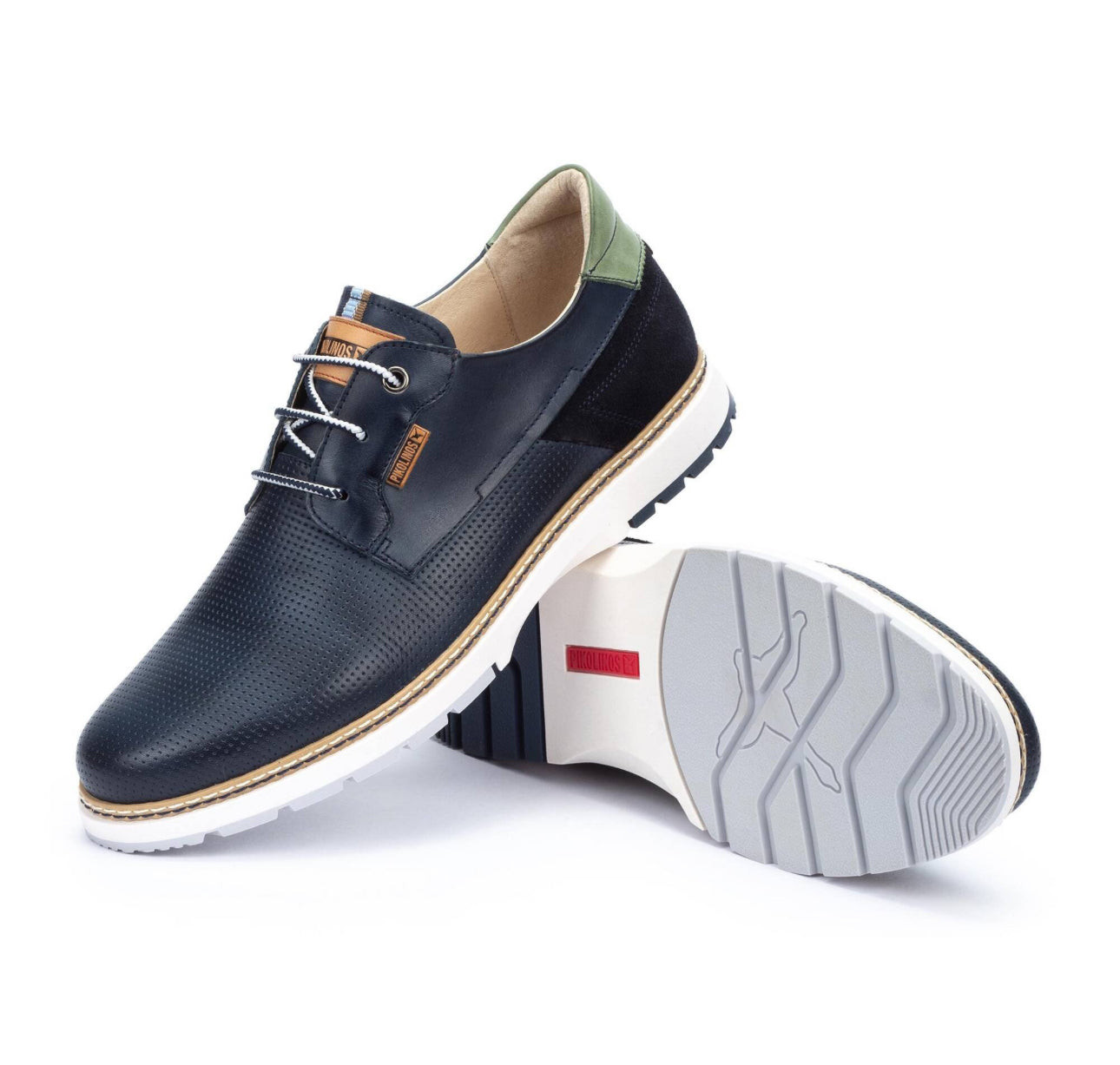 Pikolinos Olvera M8A-4222C1 Blue 3 Eyelet Shoe Made In Spain
