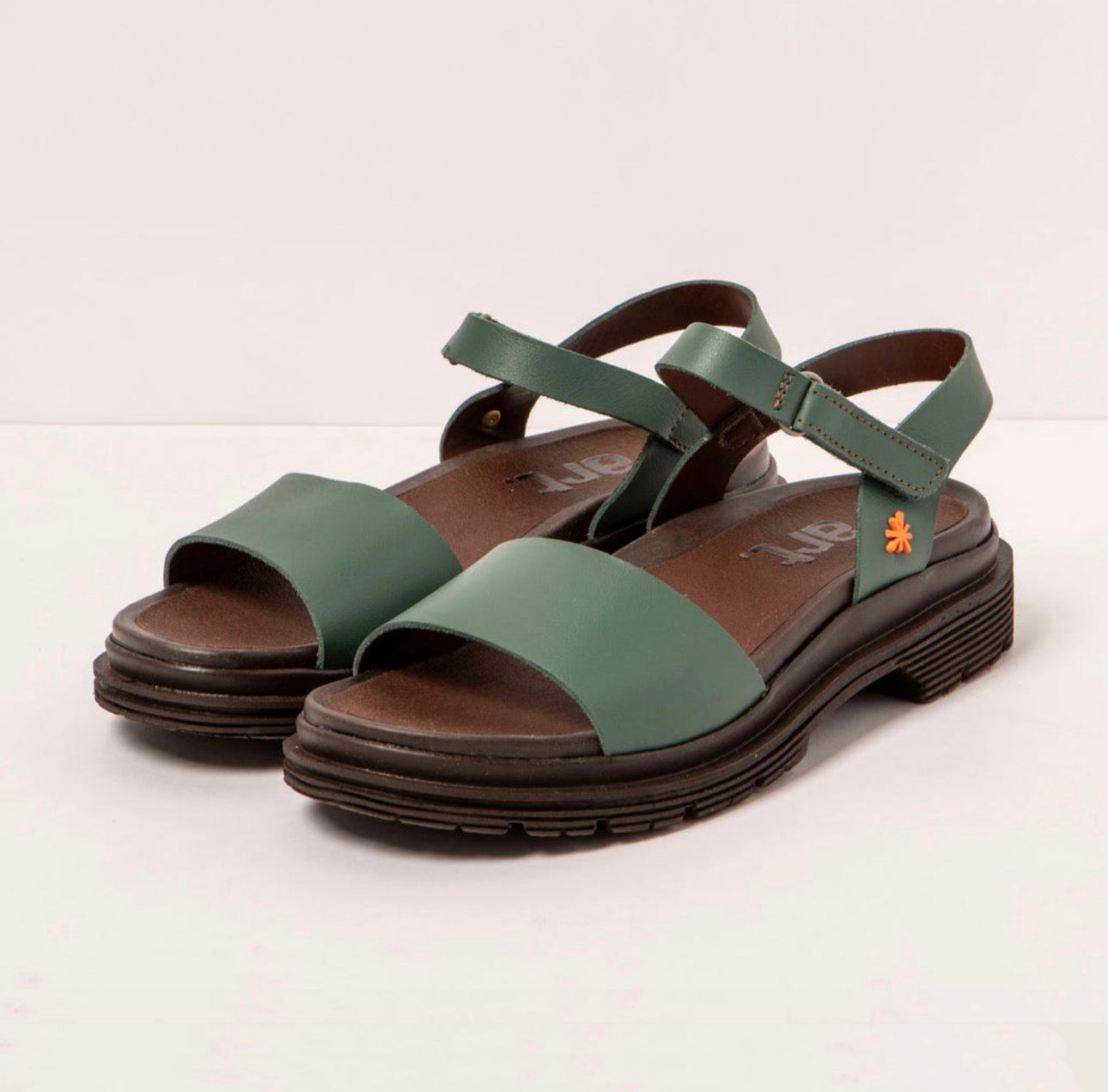 Art 1548 Birmingham Nappa Foliage Dark Green Sandal Made In Spain