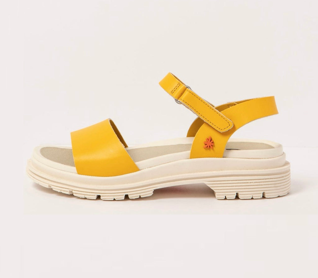 Art 1548 Birmingham Nappa Yellow Sandal Made In Spain