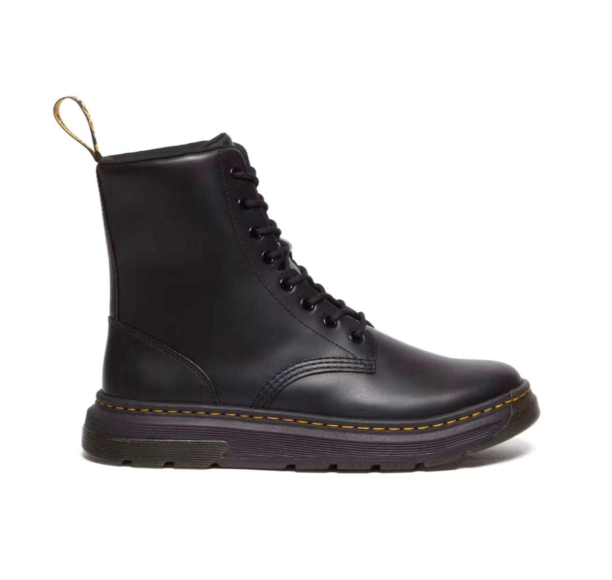 Dr. Martens Crewson Black Classic Pull Up Ankle 8 Eyelet Boot