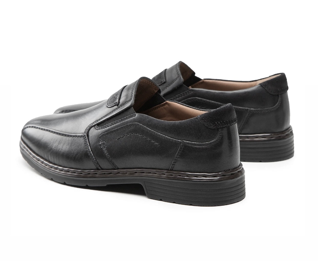 Josef Seibel Alastair 03 Westin Kombi Black Schwarz Leather Slip On Shoes