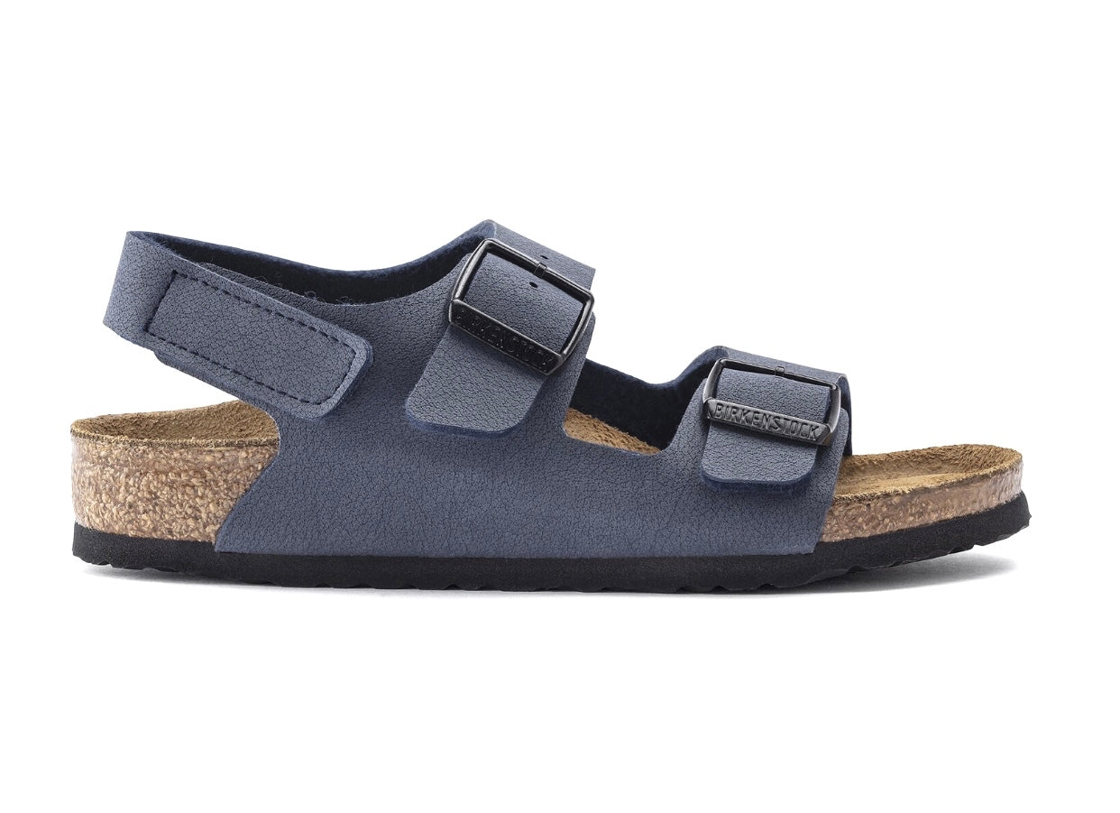 Birkenstock Milano HL Kids Navy Blue Birko-Flor Nubuck Made In Germany