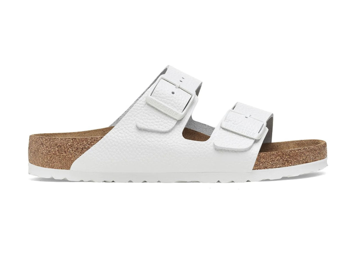 Birkenstock Arizona White Smooth Leather Made In Germany