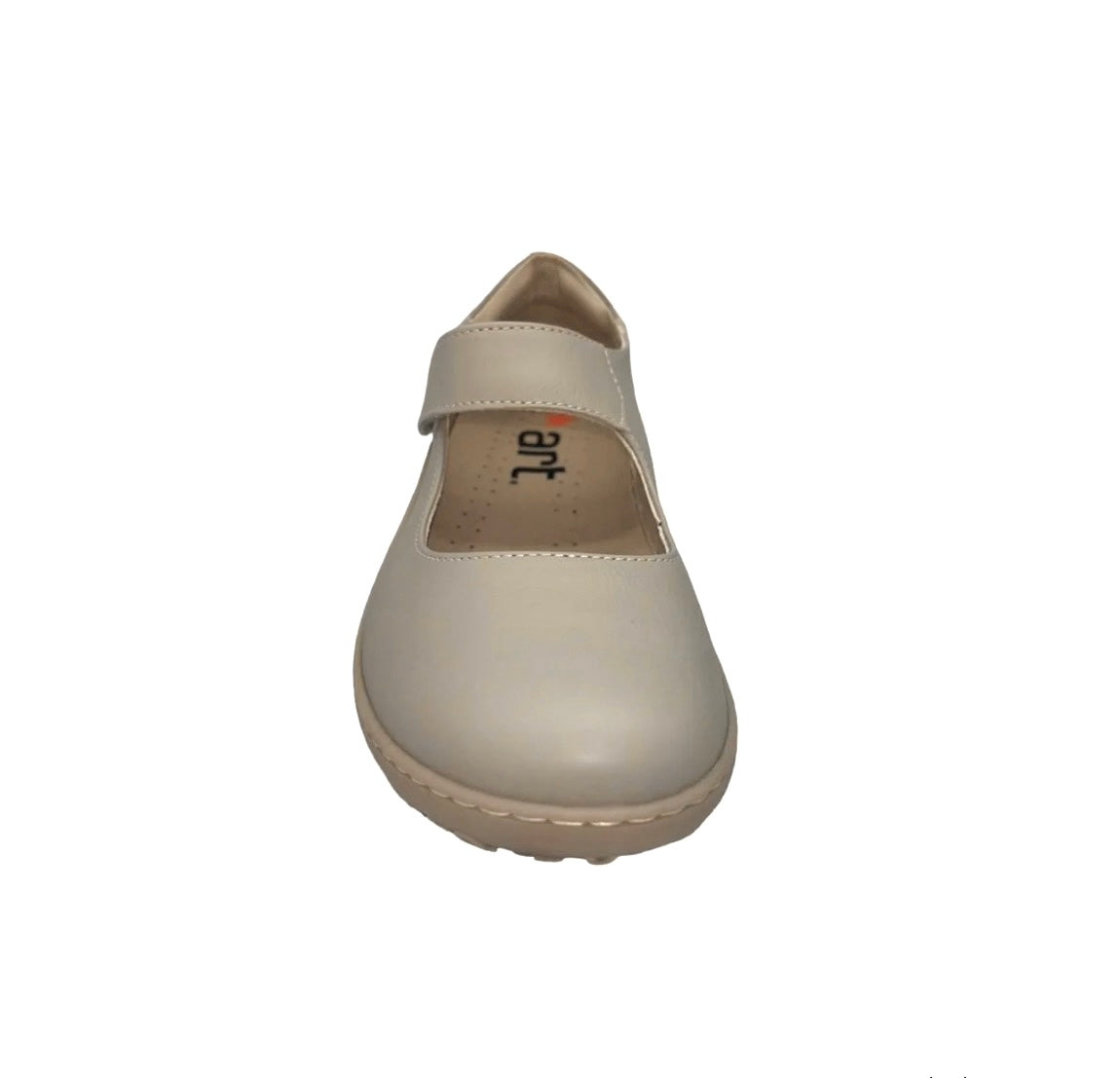 Art 1420 Antibes Nappa Sesame Light Grey Velcro Mary Jane Made In Spain