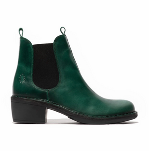 Fly London Meme030Fly Rug Shamrock Green Ankle Chelsea Boots Made In Portugal