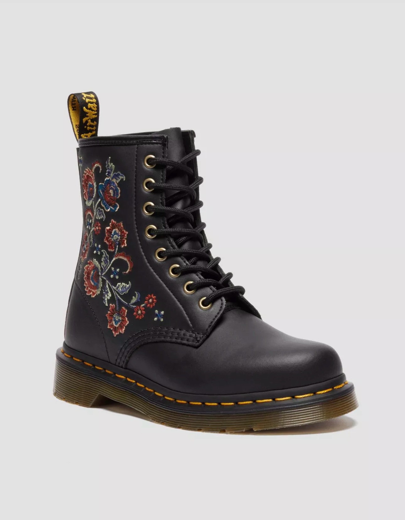 Dr. Martens 1460 Vonda TF Black Genix Nappa Floral 8 Eyelet Boot