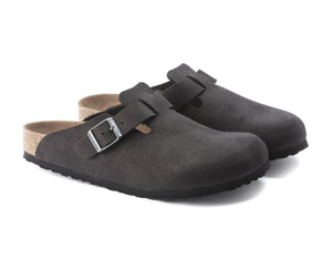 Birkenstock Boston Desert Dust Black Vegan Made In Germany