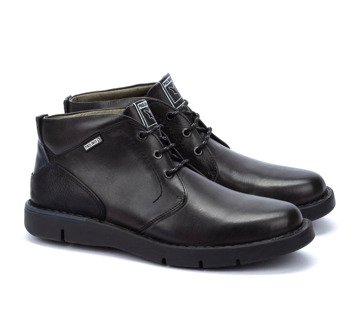 Pikolinos Tolosa M7N-8177C1 Carbon Black Charcoal Grey 3 Eyelet Ankle Boot Made In Spain