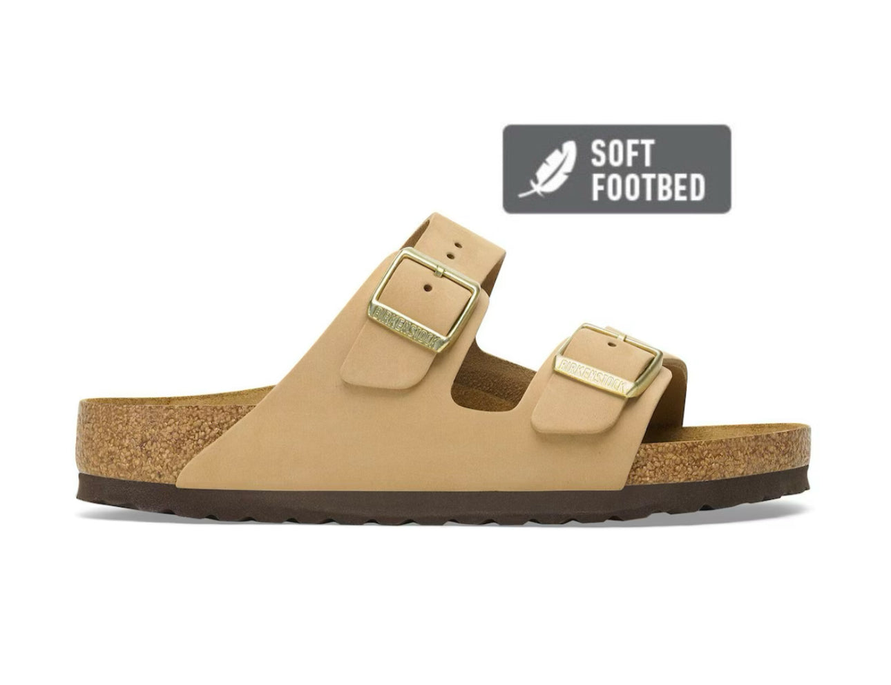 Birkenstock Arizona Sandcastle Taupe Nubuck Leather Soft Footbed Made In Germany