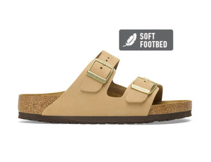 Birkenstock Arizona Sandcastle Taupe Nubuck Leather Soft Footbed Made In Germany
