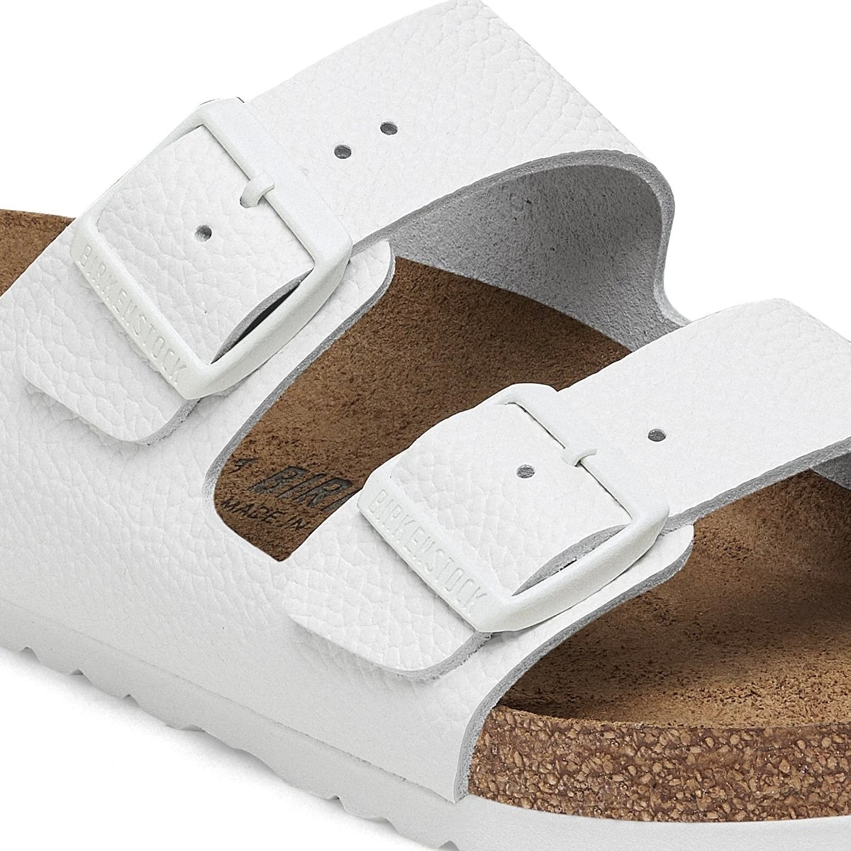 Birkenstock Arizona White Smooth Leather Made In Germany