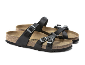 Birkenstock Franca Black Oiled Leather Made In Germany