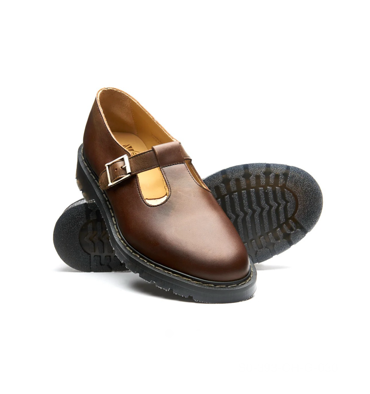 Solovair Gaucho Crazy Horse Brown Mary Jane Shoe Made In England