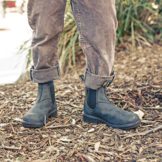 Blundstone 1325 Rustic Black Kids Soft Toe Elastic Sided Boot