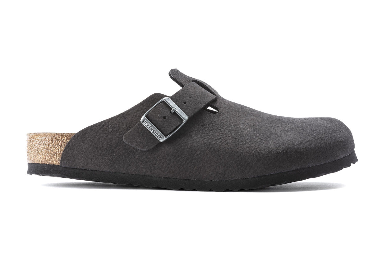 Birkenstock Boston Desert Dust Black Vegan Made In Germany