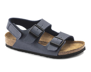 Birkenstock Milano HL Kids Navy Blue Birko-Flor Nubuck Made In Germany