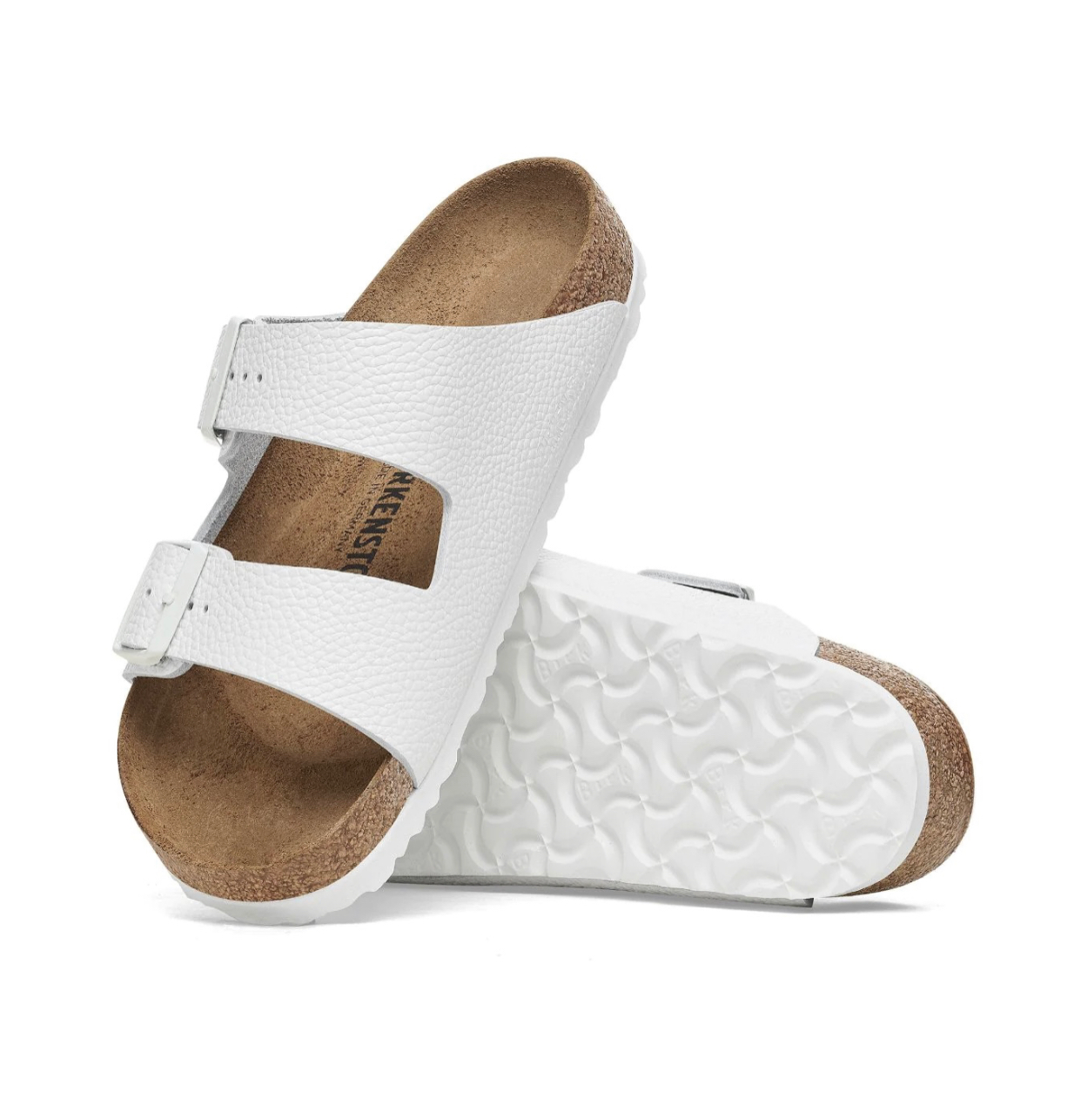 Birkenstock Arizona White Smooth Leather Made In Germany