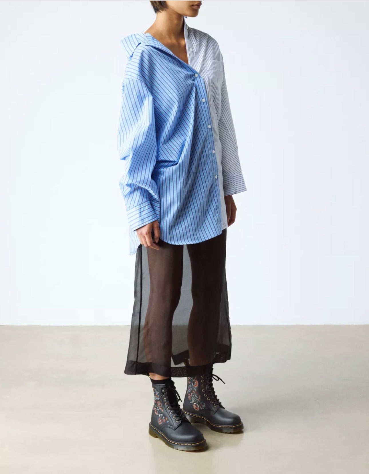 Dr. Martens 1460 Vonda TF Black Genix Nappa Floral 8 Eyelet Boot