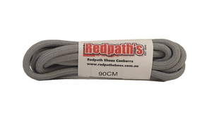 Redpath’s Light Grey 35 Inch 90cm (4-6 Eyelet) Round Polyester Shoe Laces