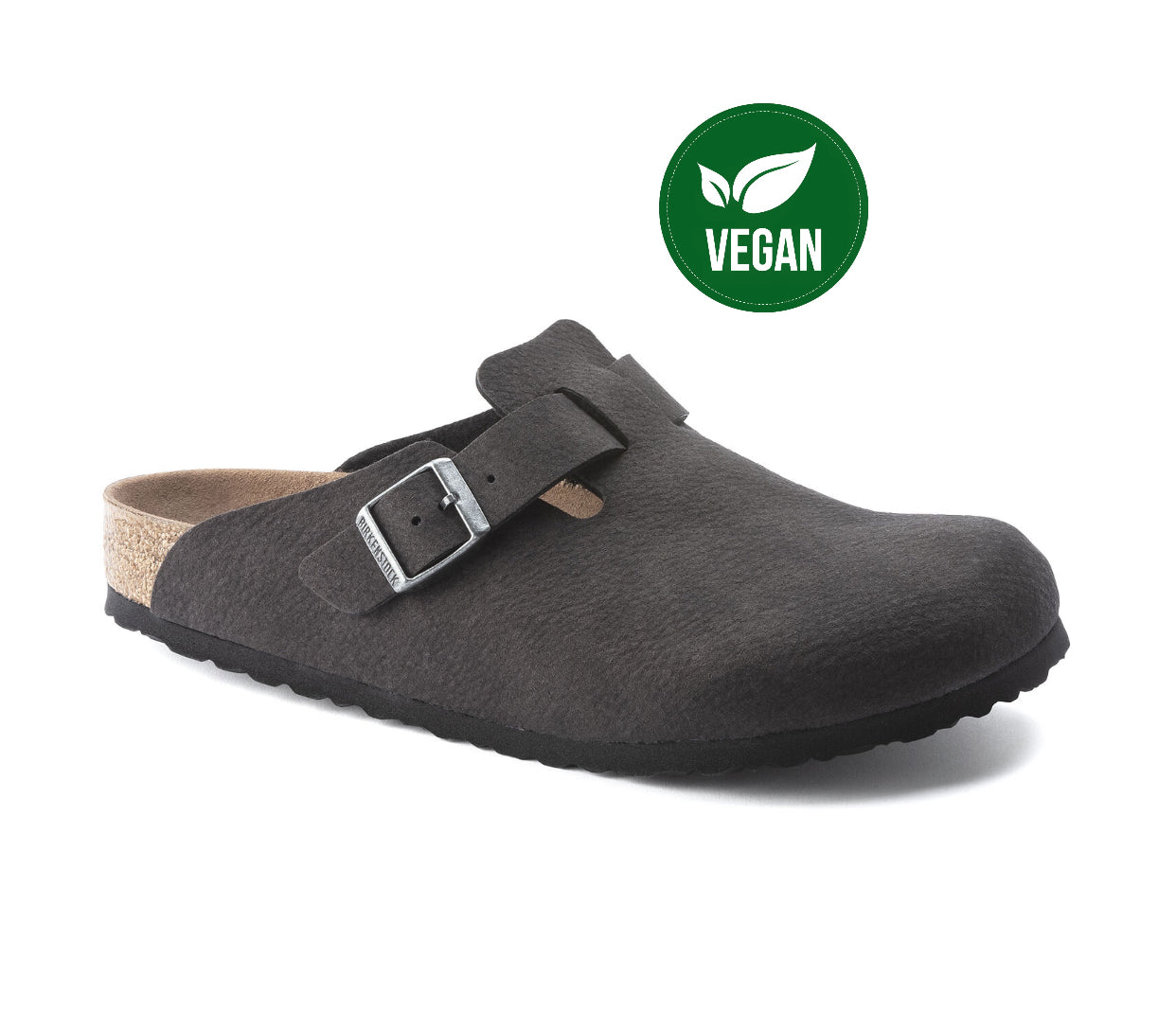 Birkenstock Boston Desert Dust Black Vegan Made In Germany