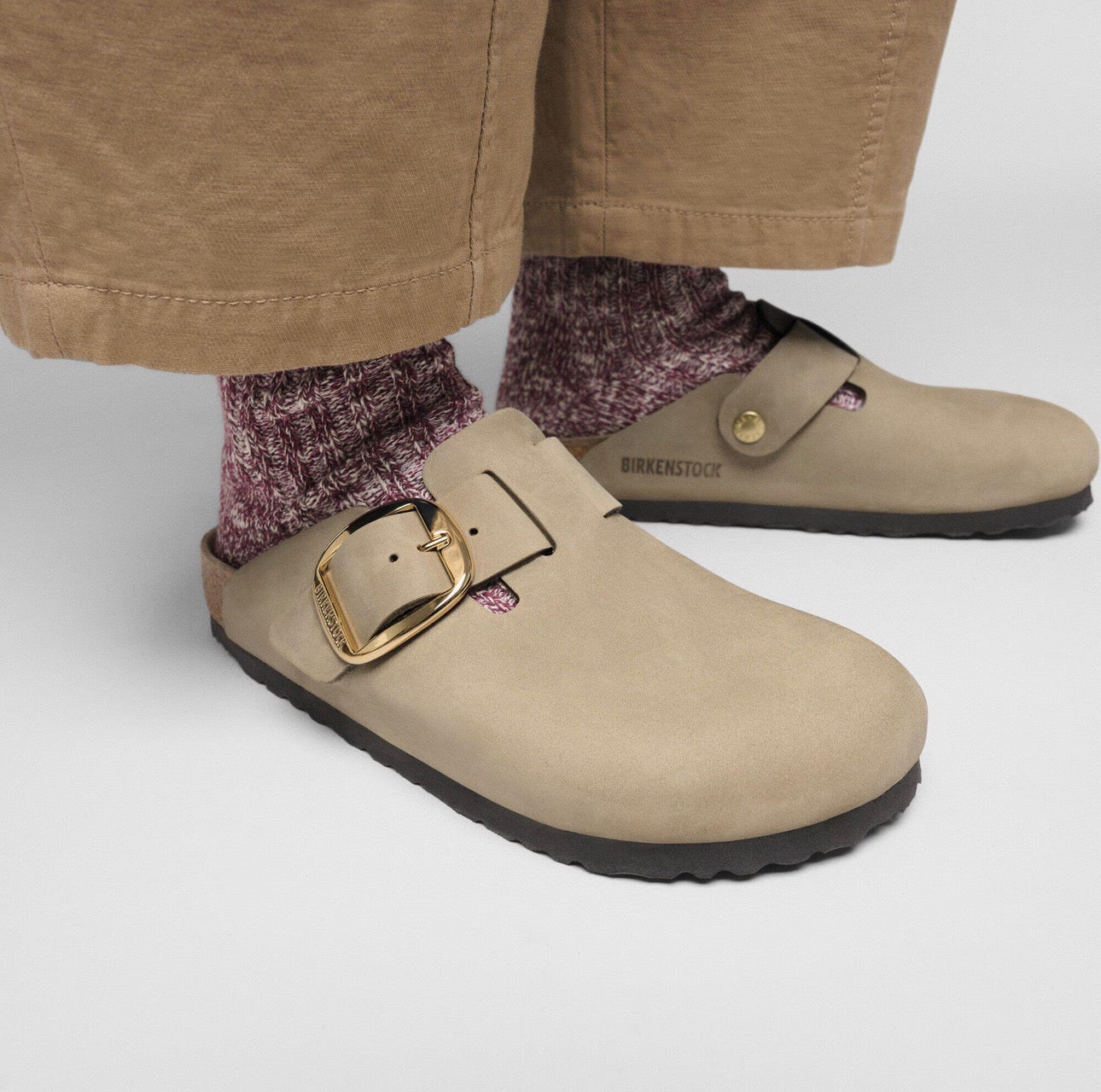 Birkenstock Boston Big Buckle Tabacco Brown Oiled Clog Made In Germany