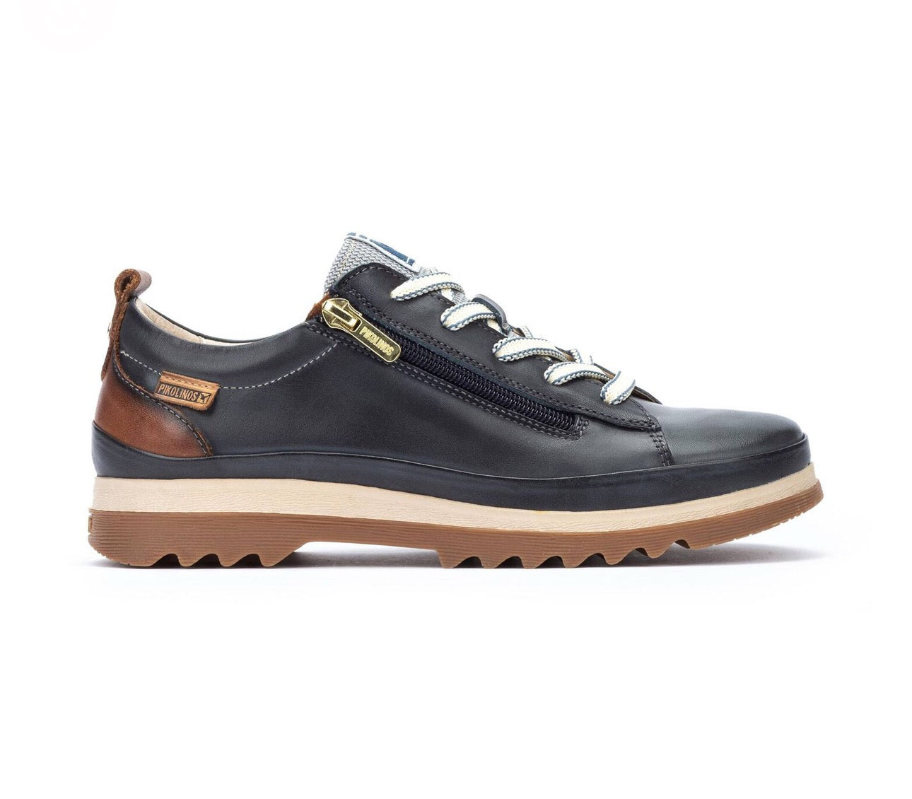 Pikolinos Vigo W3W-6979 Ocean Navy Blue 5 Eyelet Zip Shoe