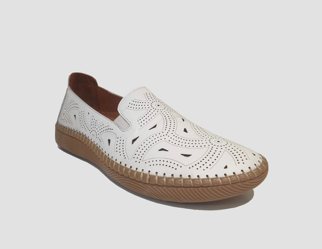 Sala Europe Libby White Slip On Shoe Made In Turkey