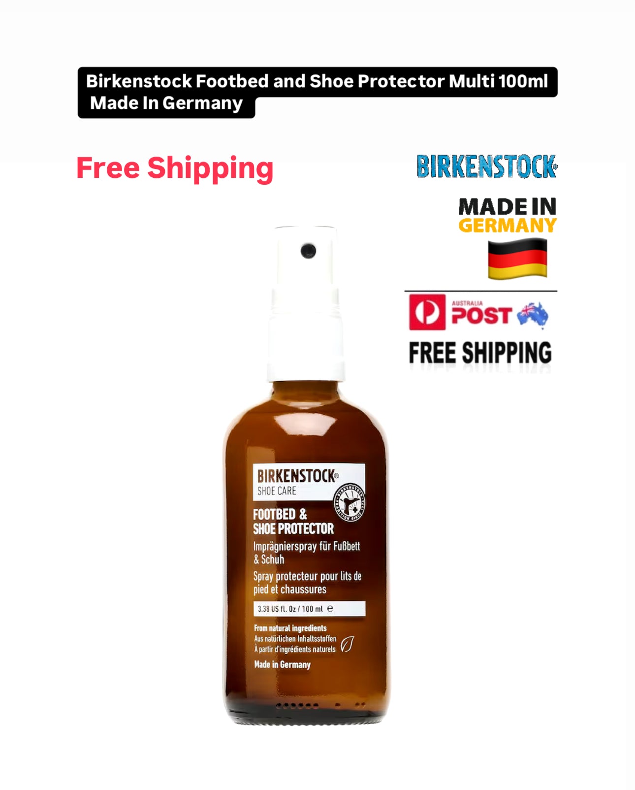 Birkenstock Footbed and Shoe Protector Multi 100ml Made In Germany