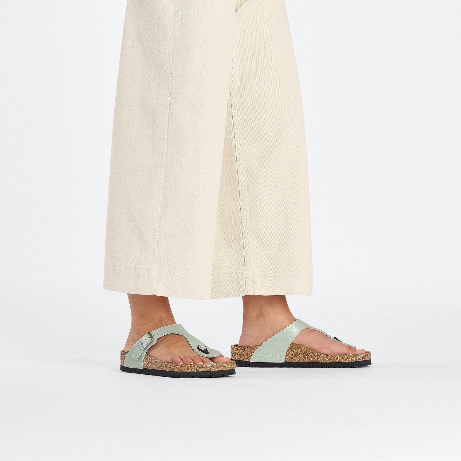 Birkenstock Gizeh Graceful Surf Green Birko-Flor Made In Germany