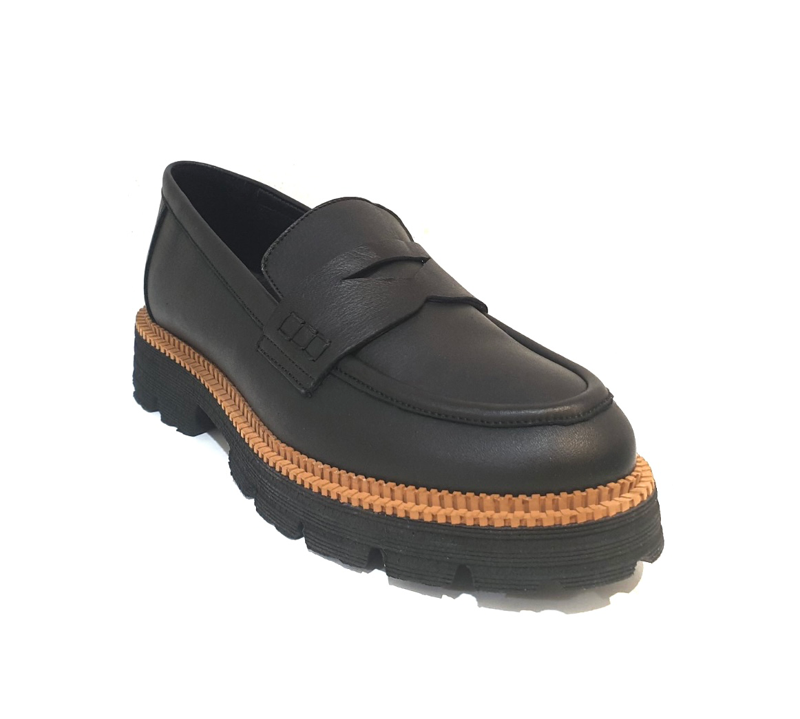 Sala Europe Loaf Black Slip On Shoe Made In Turkey