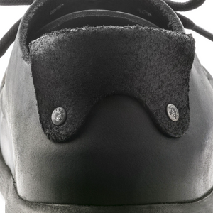 Birkenstock Montana Black Oiled Natural Leather Classic Footbed 6 Eyelet Shoe