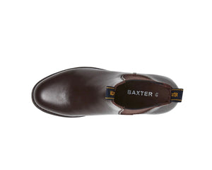 Baxter Royal Brown Rubber Sole Chelsea Dress Boot Made In Australia