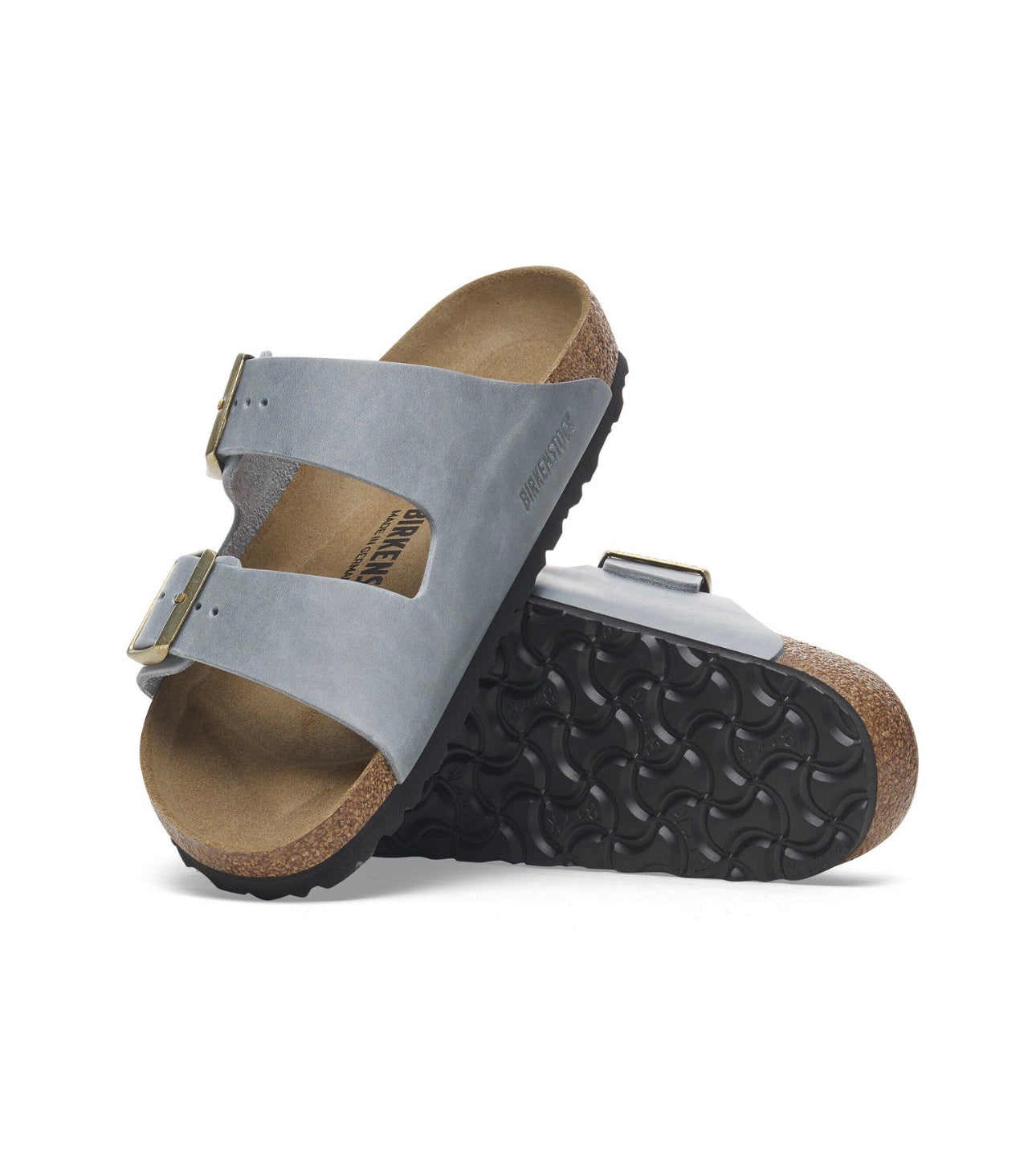 Birkenstock Arizona Basalt Gray Waxy Leather Made In Germany