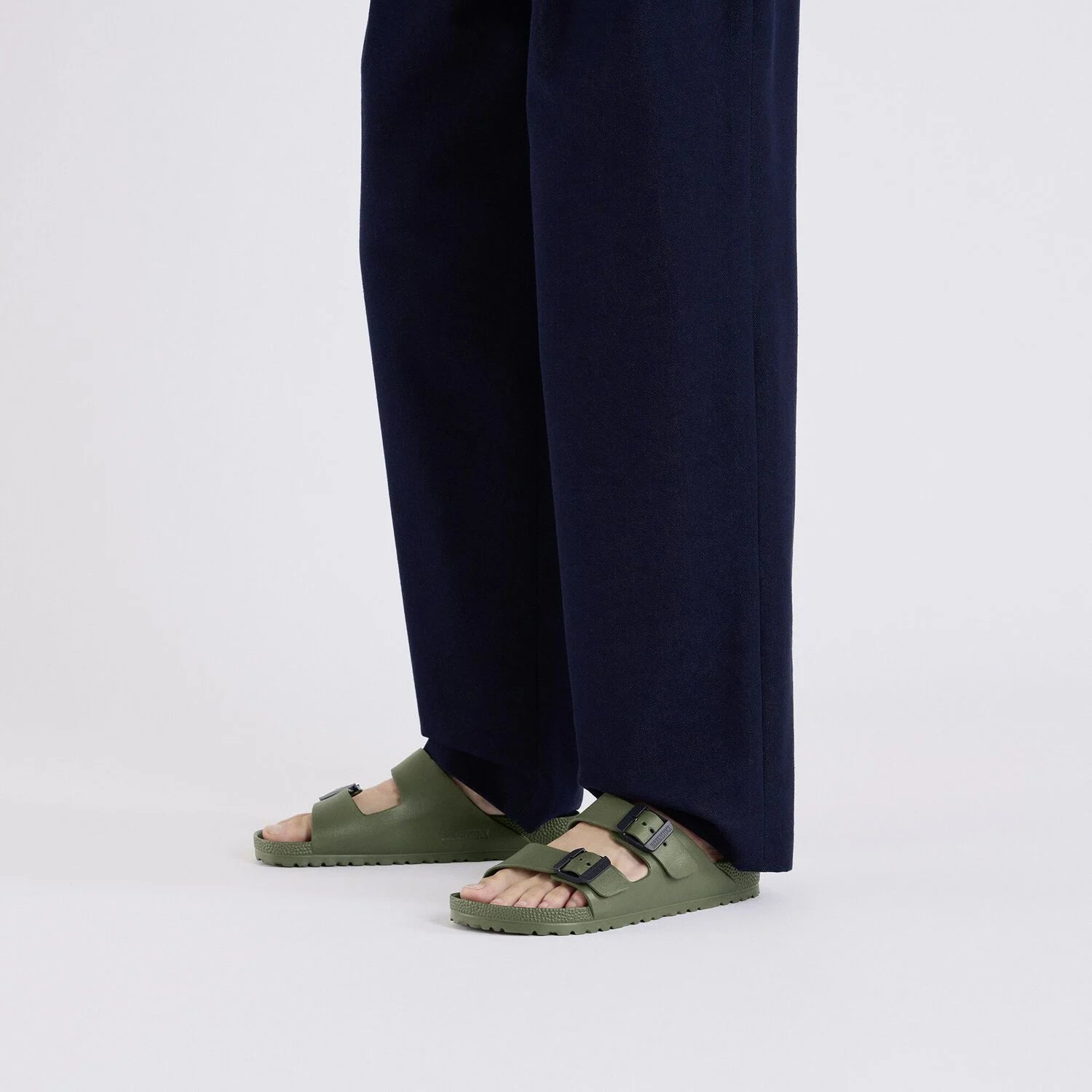 Birkenstock Stealth Buckle Khaki Green Black EVA Vegan Made In Germany